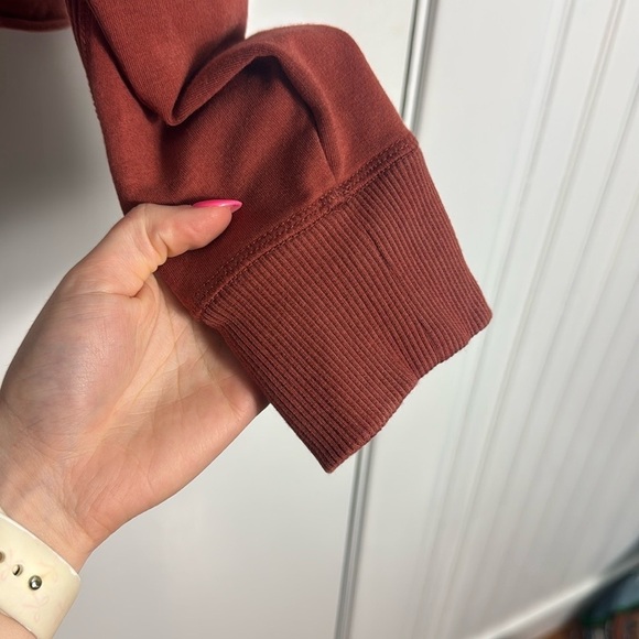 Offline by Aerie Women's Cropped Hoodie Sweatshirt Terracotta Brown Size Small - Picture 3 of 9